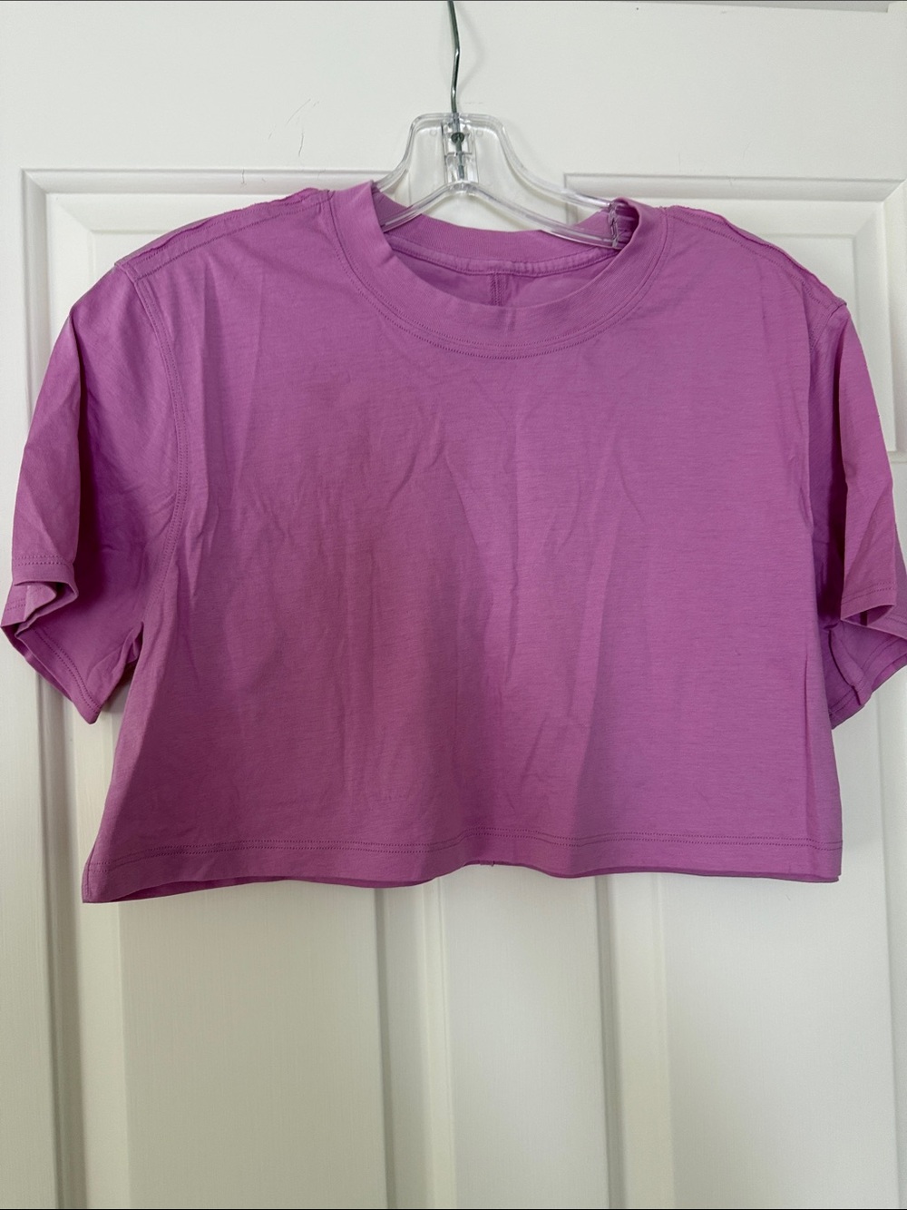 Lululemon All Yours Cropped Crewneck Tee - Dahlia Mauve